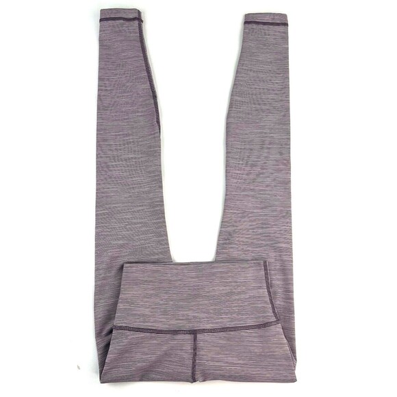 Lululemon Wunder Under High Rise Tight 28" Luxtreme Purple Striped Womens Sz 2 - Picture 7 of 13